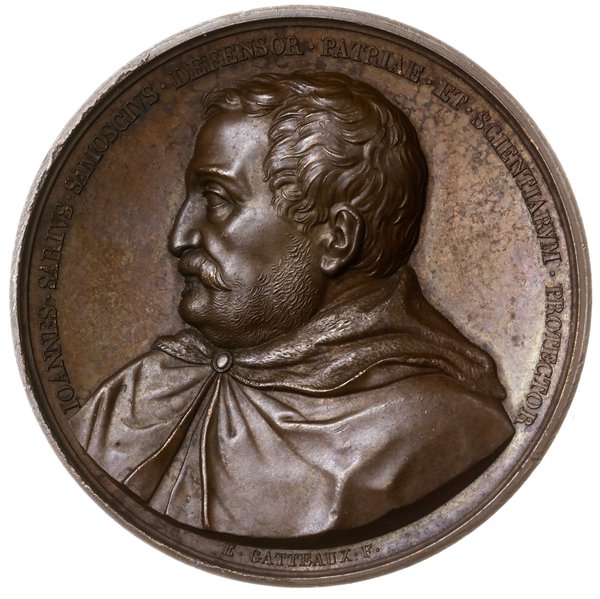 medal z 1822 r. autorstwa E. Gatteaux wybity na przeniesienie Akademii z Zamościa do Szczebrzeszyna
