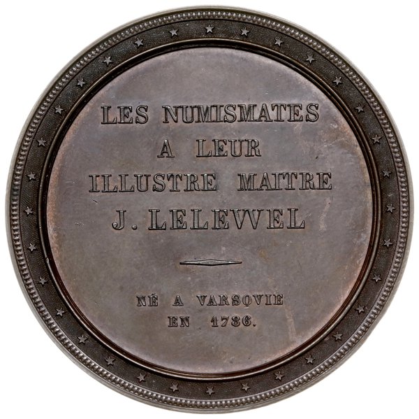 medal z 1847 r. autorstwa Veyrata poświęcony Joachimowi Lelewelowi