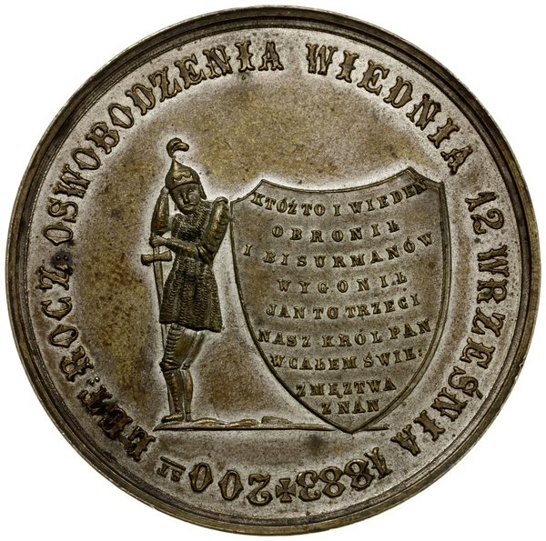 medal z 1883 r. autorstwa A. Schindla wybity na 200-lecie Odsieczy Wiedeńskiej