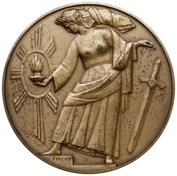 medal z 1928 r. autostwa T, Breyera, wybity na X