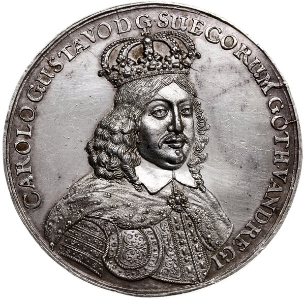 medal bez daty (ok. 1655 r.) autorstwa Jana Höhna (starszego), wybity prawdopodobnie z okazji wypowiedzenia  wojny olsce