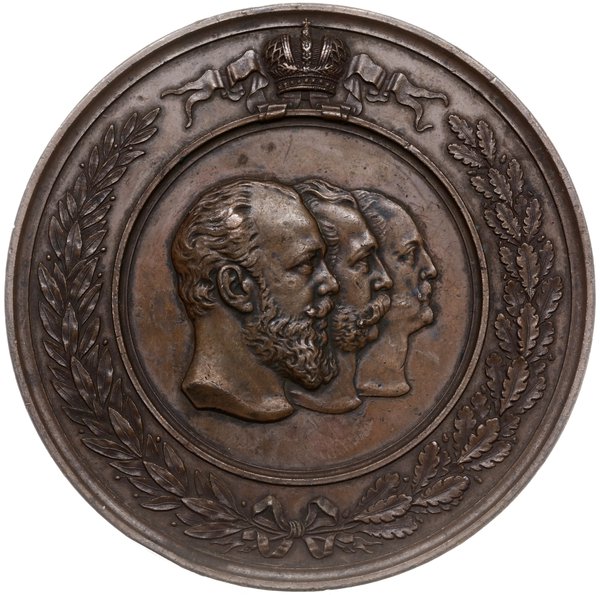 medal z 1892 r. autorstwa V. Nikonova (av) i A. Grilichesa sen. (rv), wybity na 50-lecie Instytutu Inżynierów