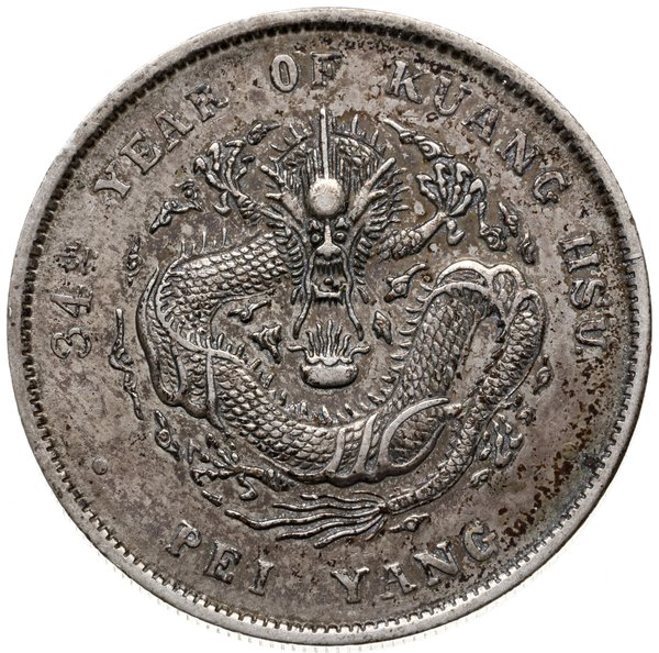 dolar 1908, mennica Pei Yang; Kann 208, KM Y-73.