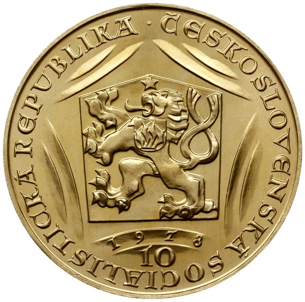 zestaw złotych monet: 1 dukat, 2 dukaty, 5 dukatów i 10 dukatów z 1978 r.