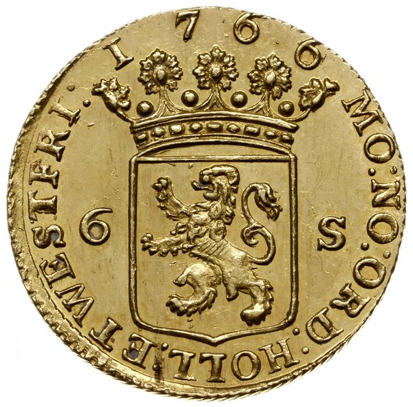 odbitka w złocie 6 stuberów (Sheepjesschellinga) 1766/4