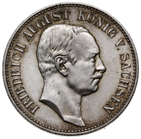 moneta - medal wybity w 1905 r. na krążku dwumarkówki z okazji odwiedzin króla w mennicy