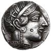 tetradrachma ok. 454-404 pne; Aw: Głowa Ateny w hełmie przyozdobionym liścmi laurowymi w prawo;  R..
