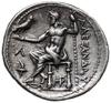 tetradrachma ok. 310-294 pne, mennica Amphipolis; Aw: Głowa Heraklesa nakryta lwią skórą w prawo; ..