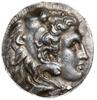tetradrachma ok. 325-320 pne, mennica Babilon; Aw: Głowa Heraklesa nakryta lwią skórą w prawo; Rw:..
