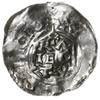 denar 1002-1024; Popiersie w koronie na wprost, HEINRICVS REX / Budowla z napisem TRAIECTV  wewnąt..