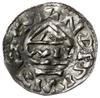 denar 983-985, mincerz Vilja; Krzyż z czterama kulkami w kątach / Dach kaplicy, pod nim VVIL; Hahn..