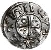 denar 1009-1024; Popiersie króla w prawo / Krzyż z dwoma kółkami i dwiema potrójnymi kulkami w kąt..