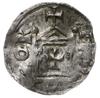 denar 1027-1036; Aw: Napis w formie krzyża ILOGR WR między czterema łukami, wokoło HVRA...NI;  Rw:..