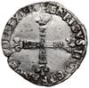 1/4 ecu 1581 C, Caen; odmiana z tytulaturą króla po stronie krzyża; Duplessy 1133, Kop. 10384 (R2)..