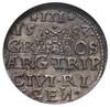 trojak 1583, Ryga; Iger R.83.1.d (R1), K.-G. 4; lekko niecentryczna, ale bardzo ładna moneta w pud..