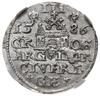 trojak 1586, Ryga; mała głowa króla, końcówka PO D L na awersie; Iger R.86.2.d (R), K.-G. 2; rewer..