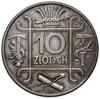 10 złotych 1934, Warszawa; klamry, na rewersie wypukły napis PRÓBA; Parchimowicz P160a; srebro 34 ..