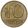 10 złotych 1989, Warszawa; nominał 10, na rewersie wypukły napis PRÓBA; Parchimowicz P288b (c.a.);..