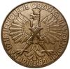medal z 1928 r. autostwa T, Breyera, wybity na X-lecie Odzyskania Wolności; Aw: Orzeł z cyfrą X na..
