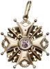 Order Świętego Stanisława, II klasa; krzyż maltański, na stronie głównej pokryty czerwoną emalią, ..
