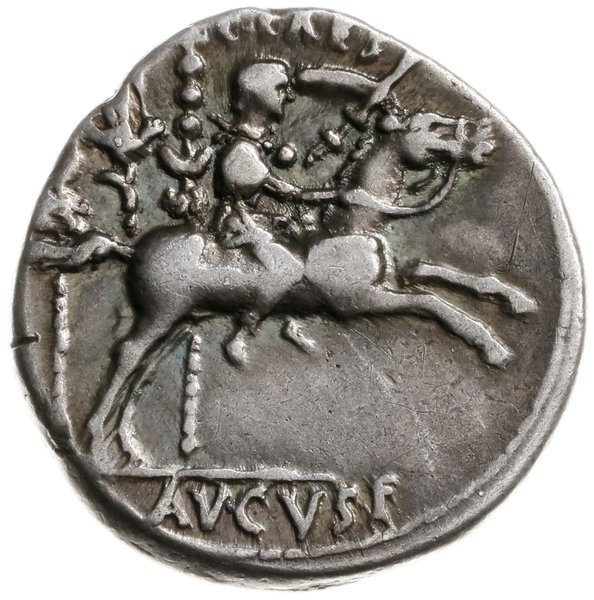 denar, 8 pne, mennica Lugdunum (Lyon); Aw: Głowa