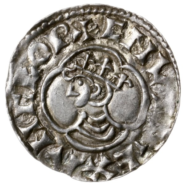 denar typu quatrefoil, 1018-1024, mennica Gothabyrig, mincerz Carla