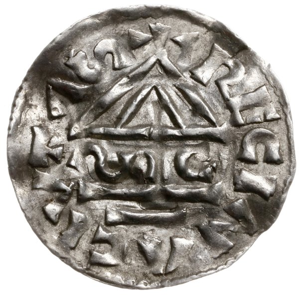 denar, 985-995, mincerz Sigu; Aw: Krzyż grecki z