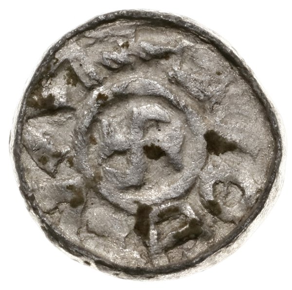 denar, 1097-1107, mennica Wrocław; Aw: Monogram 