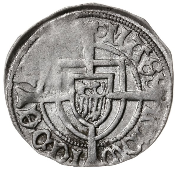 szeląg z koroną w polu tarczy, 1456-1460, mennic