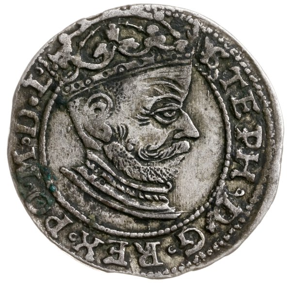 grosz 1581, Ryga; odmiana ze skróconą datą 8-1; 
