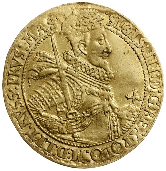 5 dukatów z 1621 r (odbitka w złocie talara lekkiego koronnego), Bydgoszcz