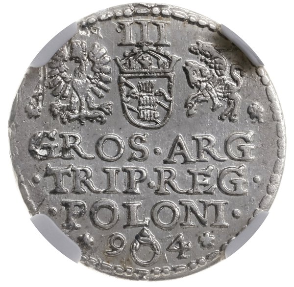 trojak 1594, Malbork; typ monety ze skróconą dat