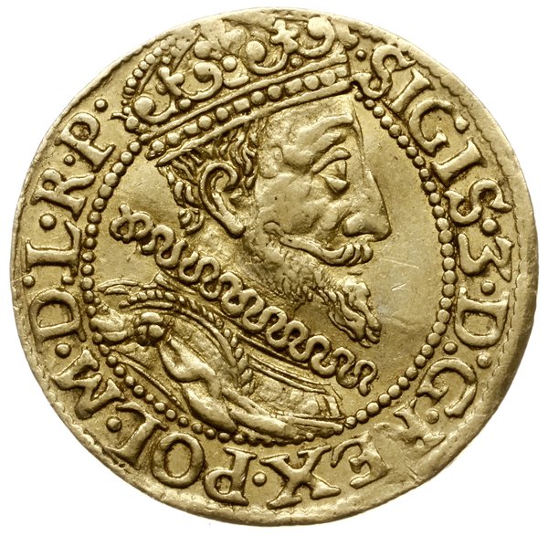dukat 1612, Gdańsk; Aw: Popiersie króla w dużej 