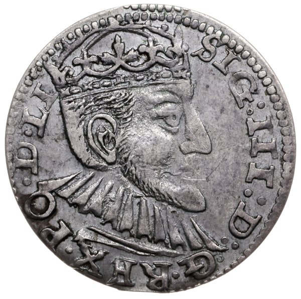 trojak 1590, Ryga; odmiana z dużą głową władcy, 