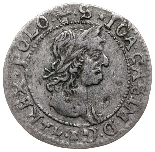 trojak 1664, Wilno; Aw: Popiersie króla w wieńcu