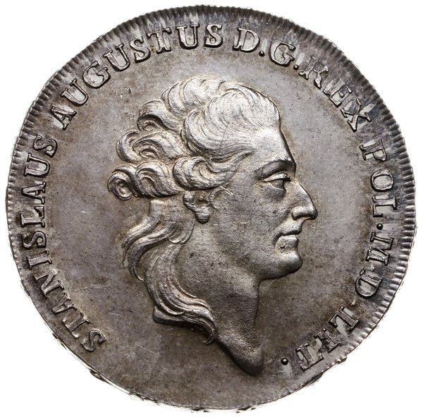 półtalar 1784, Warszawa; Aw: Głowa króla w prawo