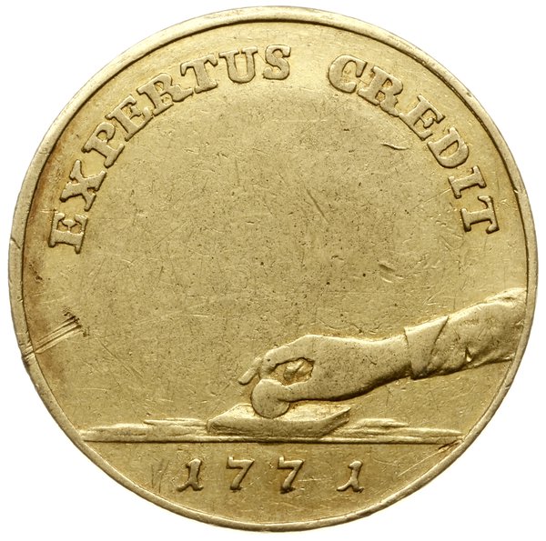 próbna dwuzłotówka (odbitka w złocie) 1771, Warszawa