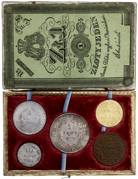 pamiątkowe pudełko z monetami i banknotem Powsta