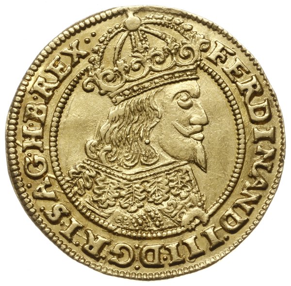 Śląsk, Ferdynand III, dukat 1651 Wrocław; Aw: Po