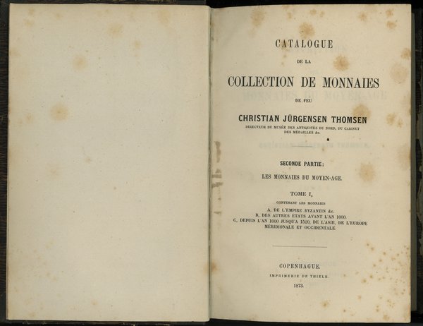 Christian Jürgensen Thomsen, Catalogue de la Col
