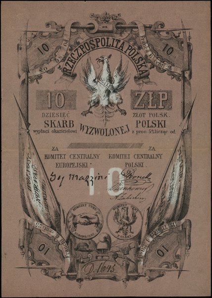 10 złotych polskich, bez daty (1853), seria D, n