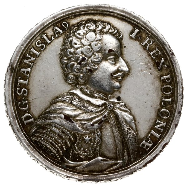 kopia galwaniczna medalu z 1710; Aw: Popiersie w