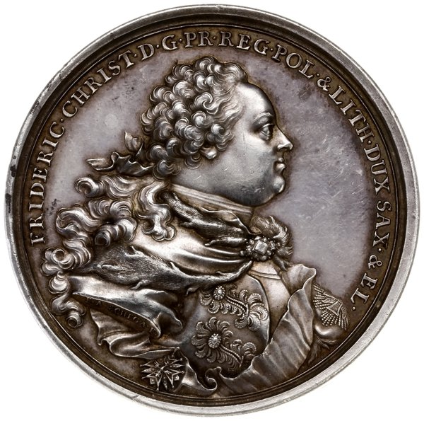 medal na pamiątkę śmierci Augusta III, 1763, autorstwa F. A. Schega