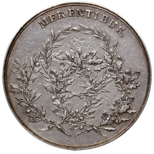 medal nagrodowy Merentibus, 1766, projektu J. F. Holzhaeussera