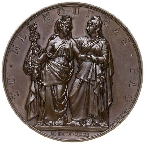 medal Bohaterskiej Polsce, 1831, projektu Jean Jacques Barré’a