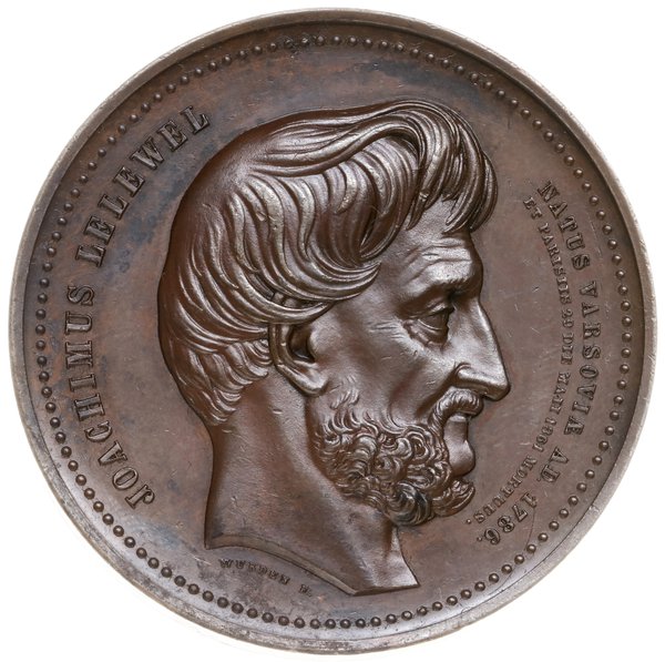 medal poświęcony Joachimowi Lelewelowi, Paryż, 1861, projektu Jeana Würdena