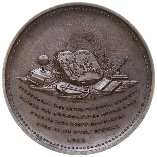 medal poświęcony Joachimowi Lelewelowi, Paryż, 1861, projektu Jeana Würdena