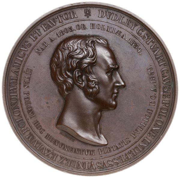 medal pamiątkowy dla Dudleya C. Stuarta, 1859, projektu Antoine’a Bovy’ego
