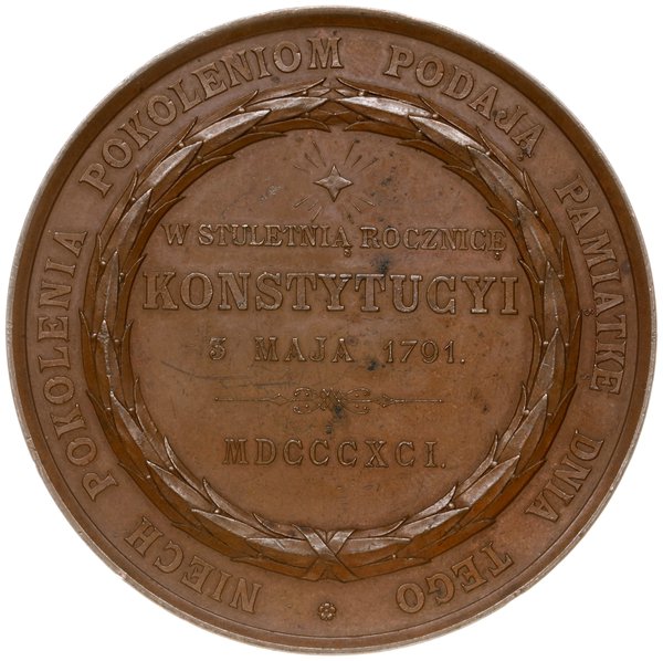 medal z okazji 100. rocznicy uchwalenia Konstytu