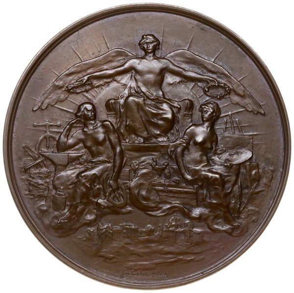 medal z okazji Powszechnej Wystawy Krajowej we Lwowie, 1894, projektu Cypriana Godebskiego  i Henri Nocq’a
